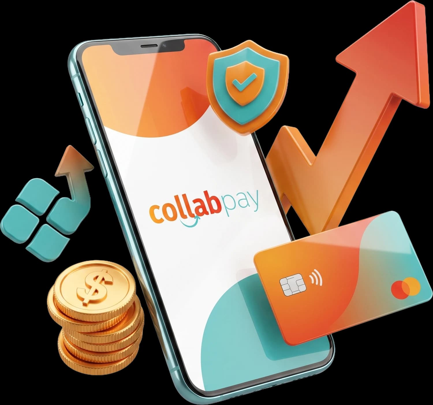 Ecossistema do banco digital CollabPay: app, cartão, cashback, Pix e segurança